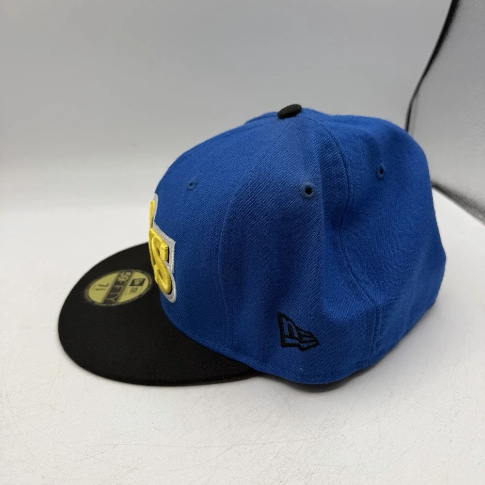 New Era 59Fifty Cleveland Cavaliers Cavs Hat Cap 7 3/8 Blue Yellow Fitted NBA